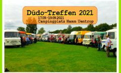 Düdo-Treffen 2021: Jede Menge Fahrzeuge hat Jochen Schwarm auf dem Campingplatz in Hamm-Uentrop versammelt. (Foto: Schwarm)