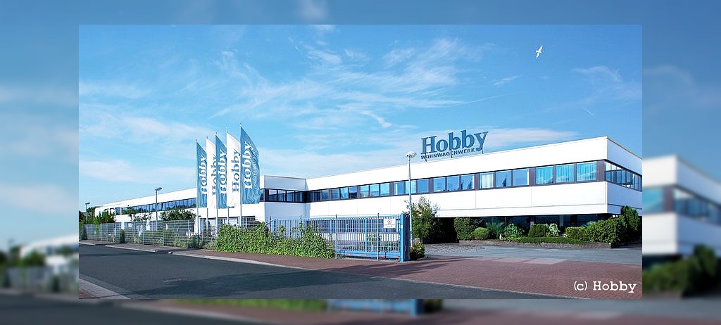 Der Firmensitz des Hobby-Wohnwagenwerk Ing. Harald Striewski GmbH in Fockbek, Schleswig-Holstein. (Foto: Hobby)