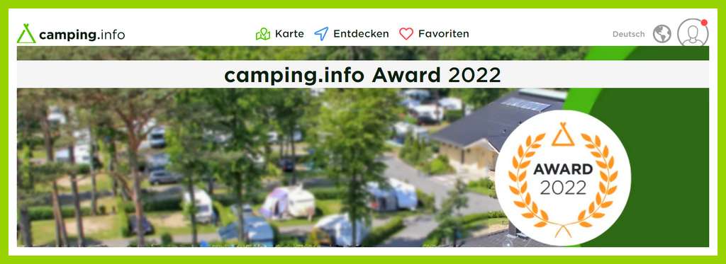 Die User von camping.info vergeben den Award 2022. (screenshot: camping.info)