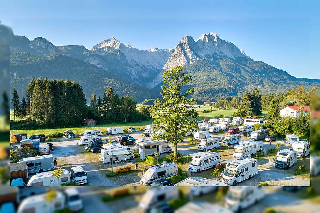 10 Jahre Jubiläum: Der Fünf-Sterne Platz Camping Resort Zugspitze in Grainau bei Garmisch-Partenkirchen. (Foto: Camping Resort Zugspitze)